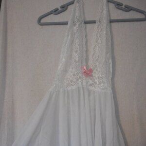 Sheer White Lacy Babydoll Lingerie